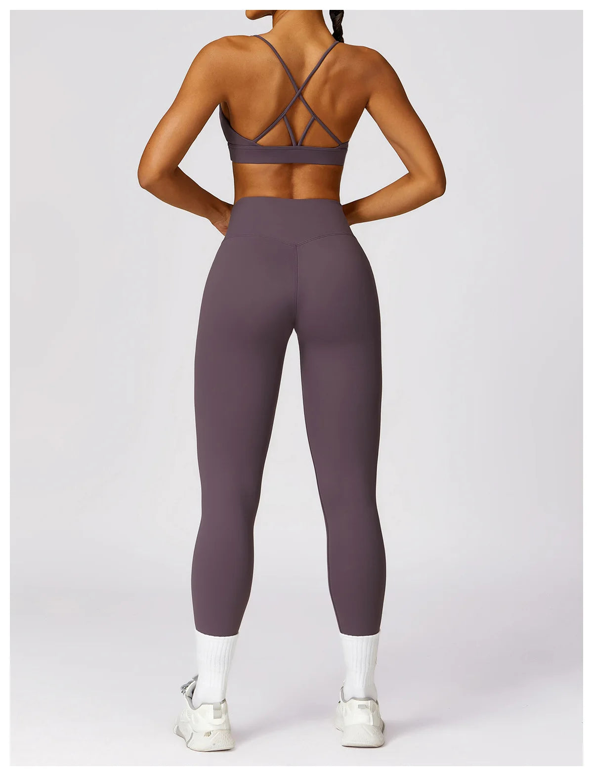 Powerfit Set: Leggings and Crisscross Back Top - Performance and Style