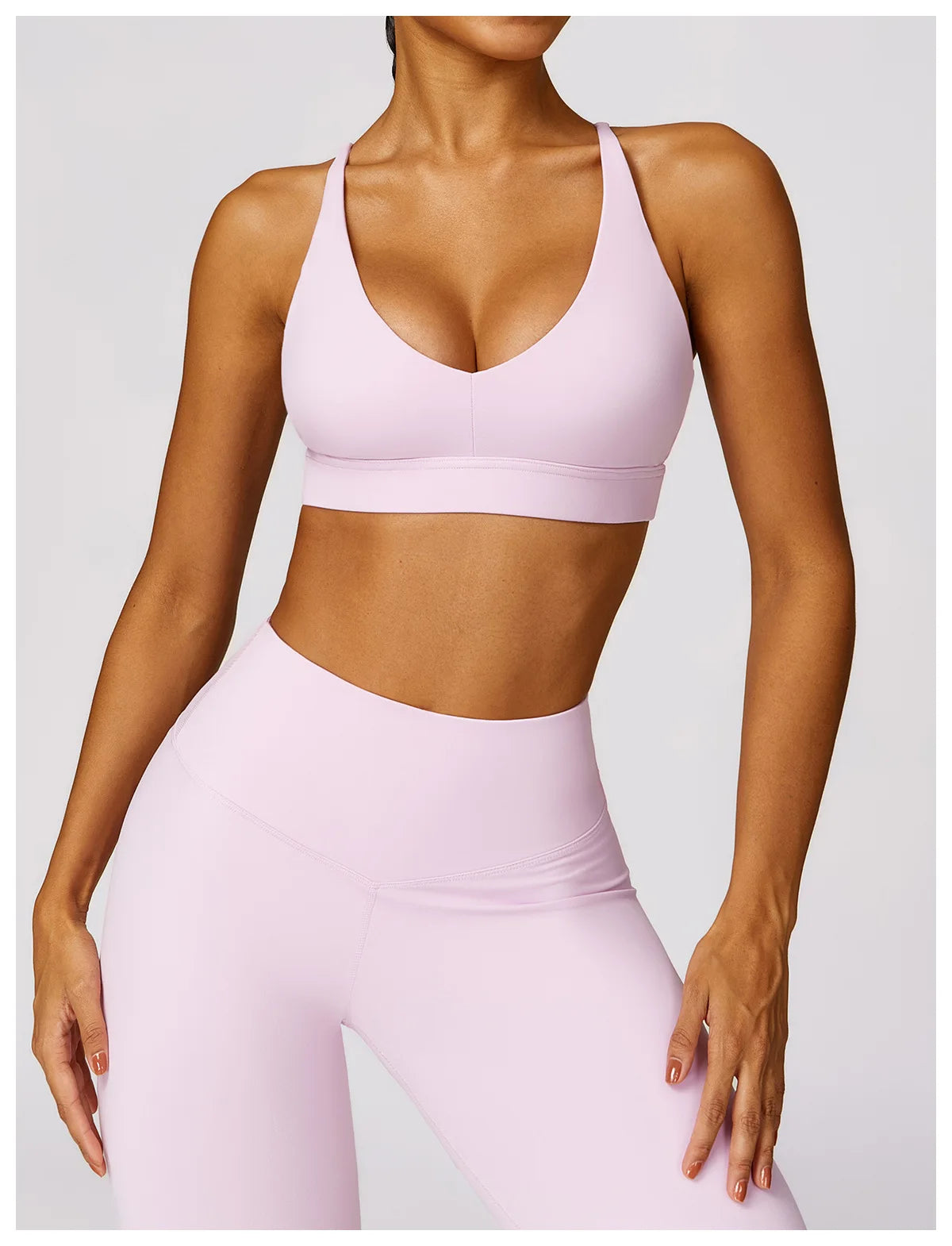 Powerfit Set: Leggings and Crisscross Back Top - Performance and Style
