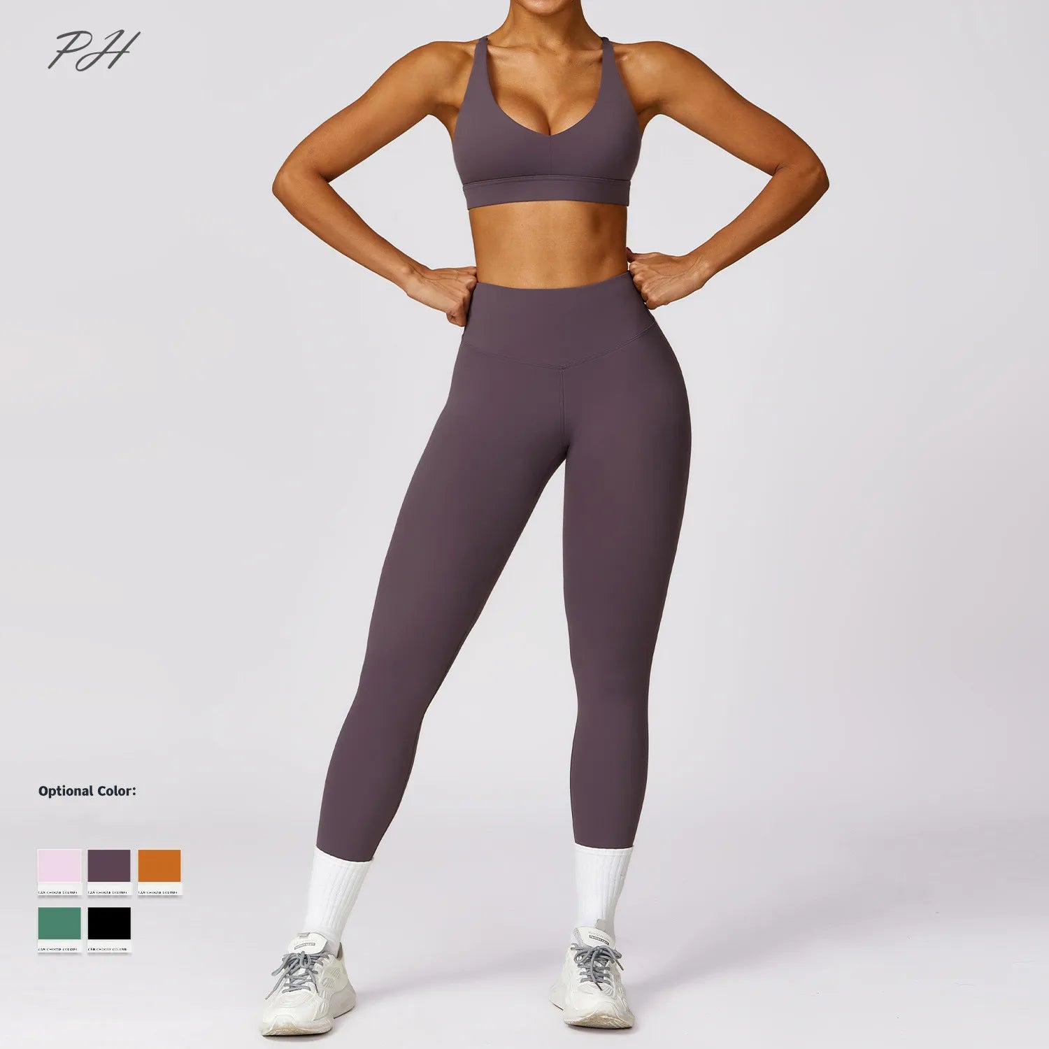 Powerfit Set: Leggings and Crisscross Back Top - Performance and Style