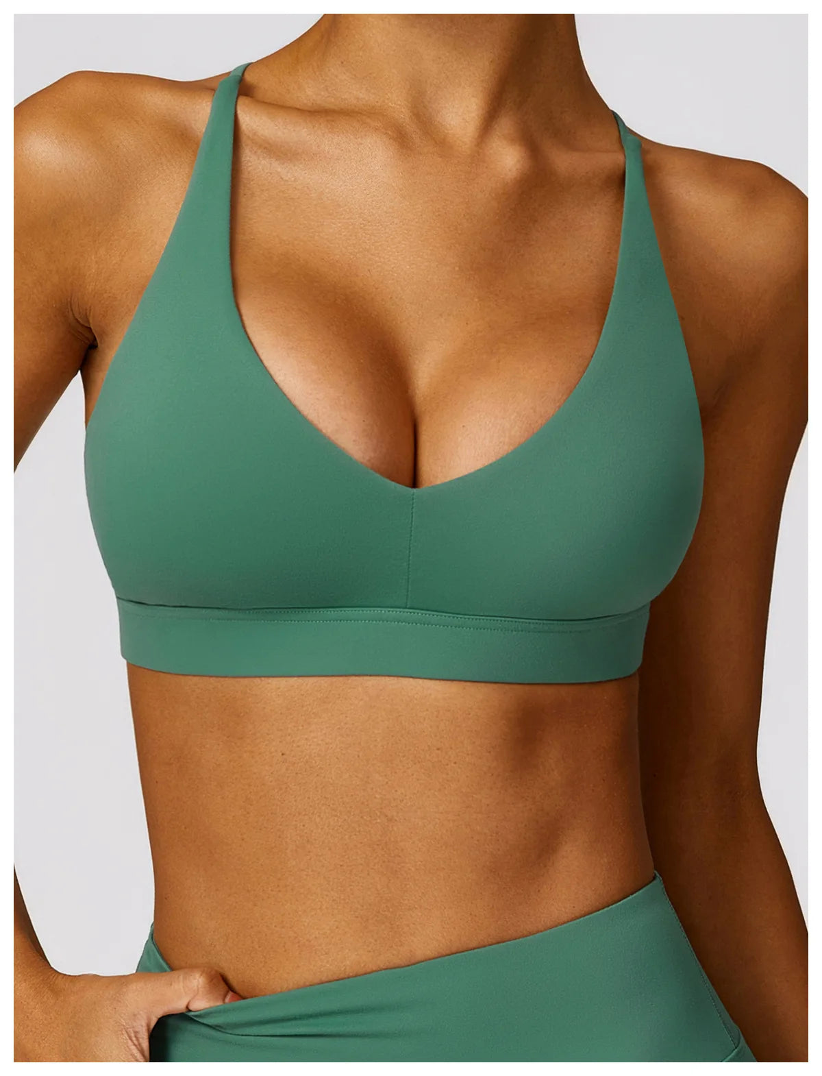 Powerfit Set: Leggings and Crisscross Back Top - Performance and Style