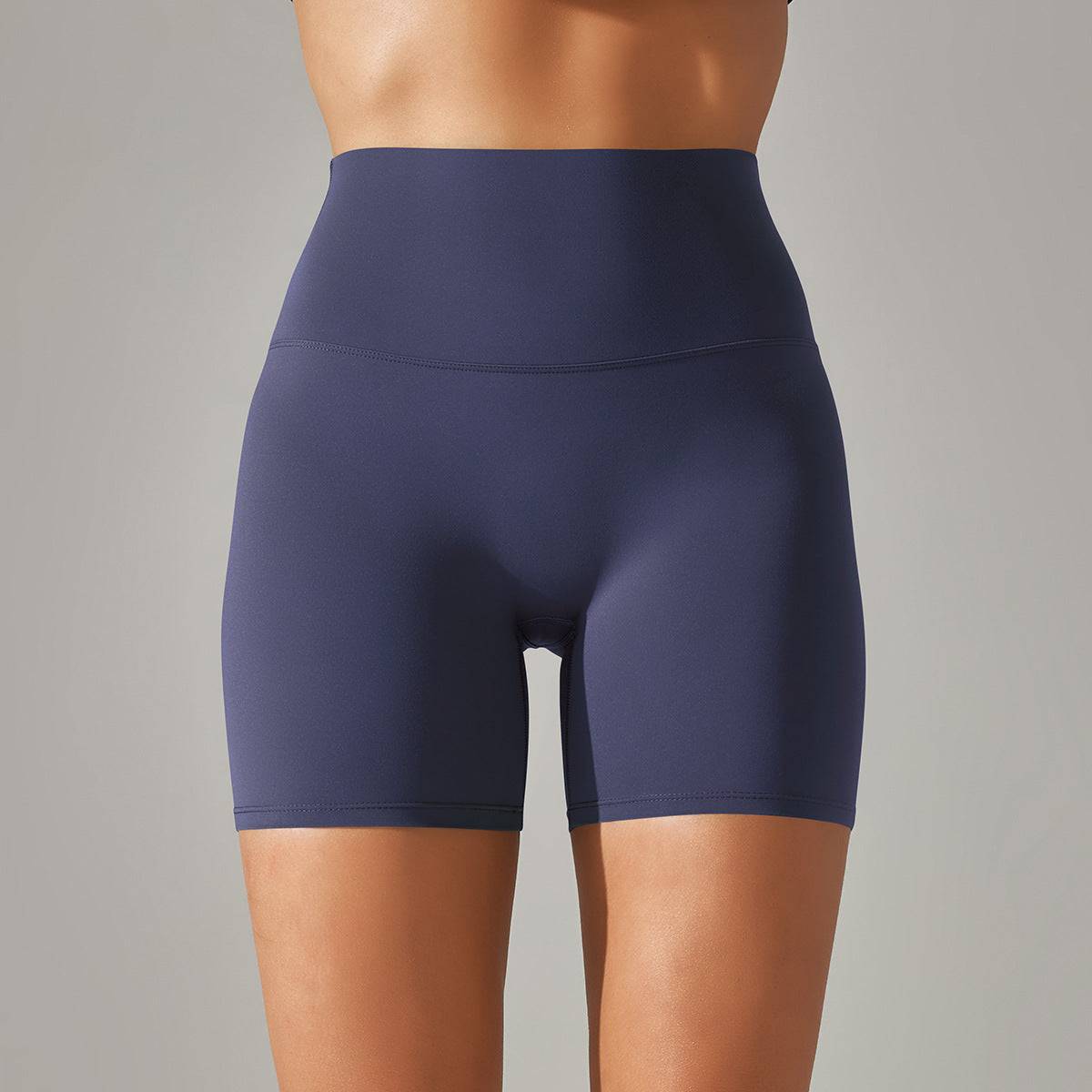 3&quot; High Waist Fitness Short - Navy Blue