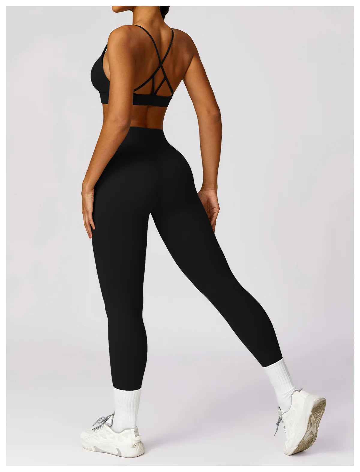 Powerfit Set: Leggings and Crisscross Back Top - Performance and Style