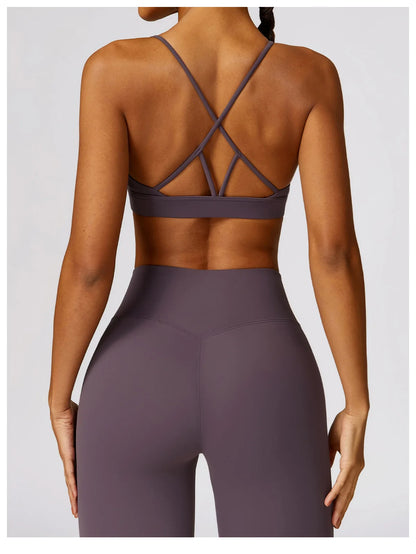 Powerfit Set: Leggings and Crisscross Back Top - Performance and Style