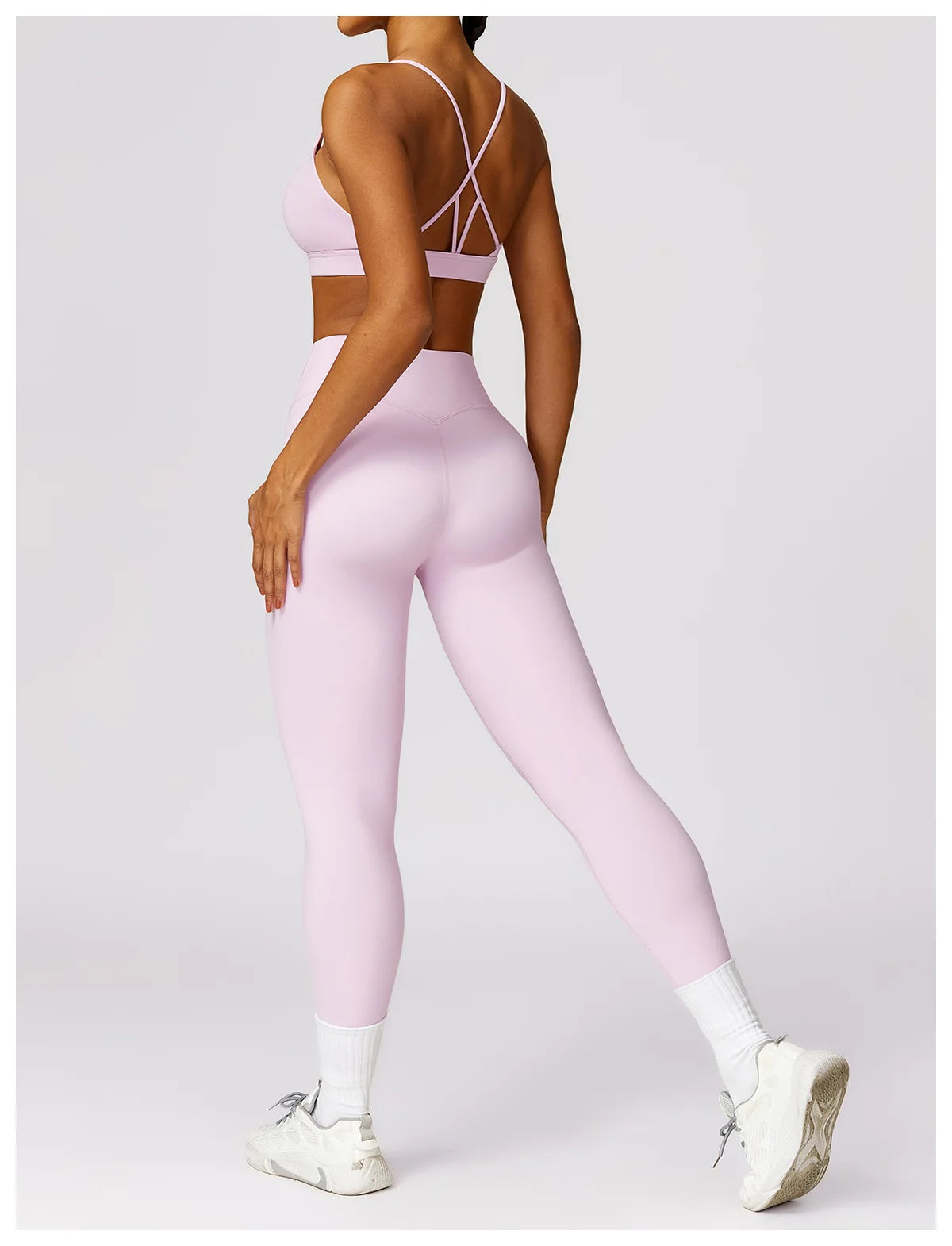 Powerfit Set: Leggings and Crisscross Back Top - Performance and Style