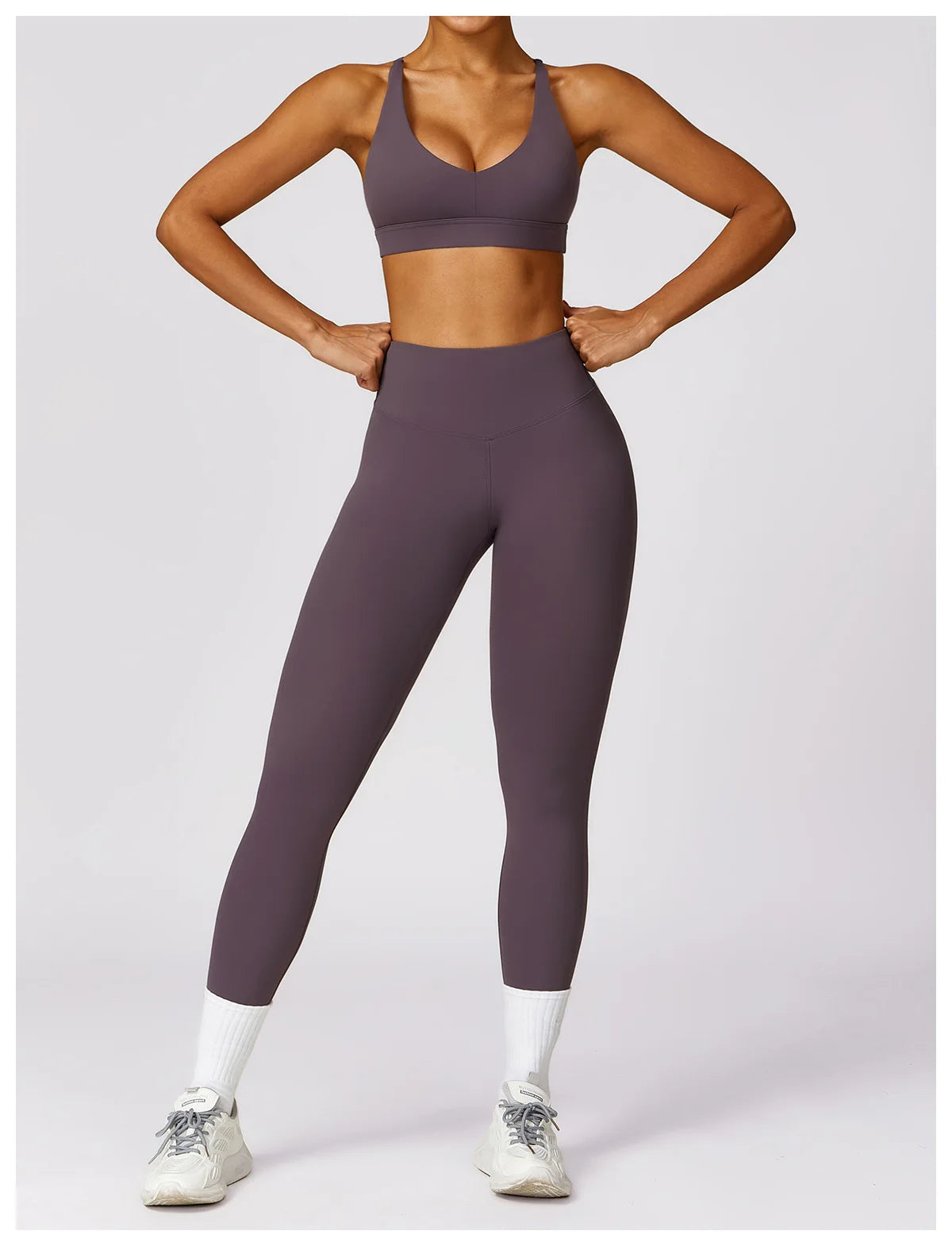 Powerfit Set: Leggings and Crisscross Back Top - Performance and Style