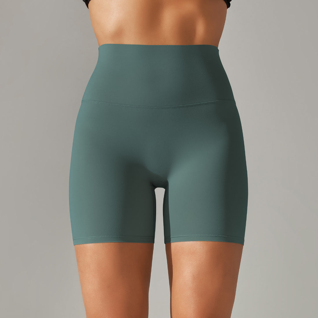 3&quot; High Waist Fitness Short - Teal Green