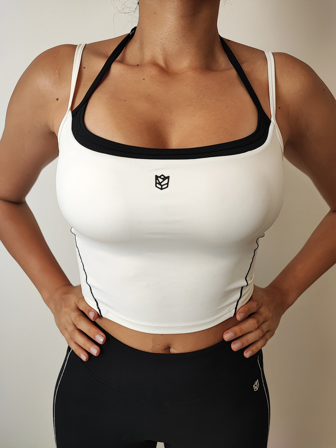 BLACK AND WHITE TOPS WITH SIDE STRIPES